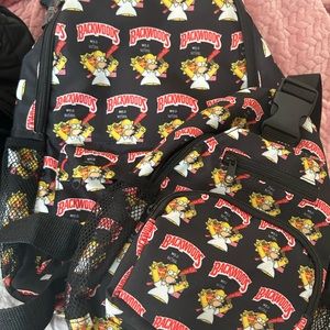 Great condition backwoods Simpsons large, and Crossbody mini backpack unisex